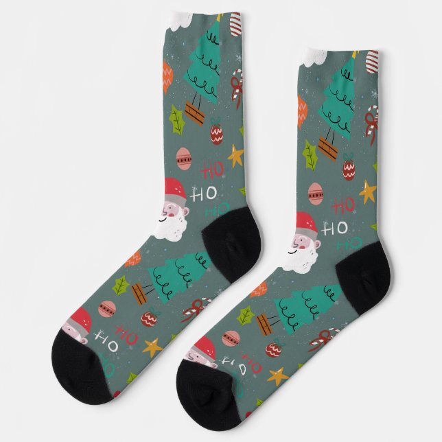 Santa-Weihnachtsstrümpfe Socken (Linkes Detail)