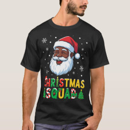 Santa Weihnachtsteam Schwarze Männer Afroamerikane T-Shirt