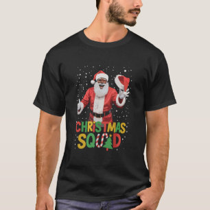Santa-Weihnachtstrupp Schwarz Afroamerikanisch T-Shirt