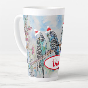 Santa Wellensittich Weihnachten Wellensittiche Sit Milchtasse