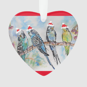 Santa Wellensittich Weihnachtsdekoration Ornament