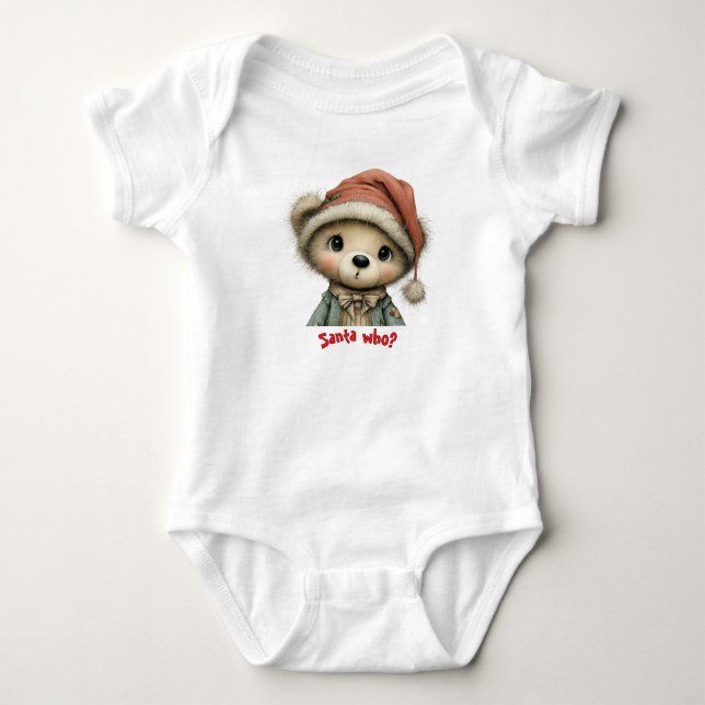 Santa Wer? Baby Strampler (Vorderseite)