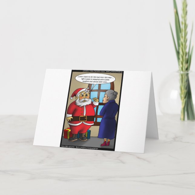 Santa & Wiki Leaks Funny Gifts T-Shirts & Karten (Vorderseite)