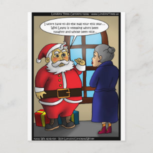 Santa & Wiki Leaks Lustige Geschenke T-Shirts & Ka Feiertagspostkarte