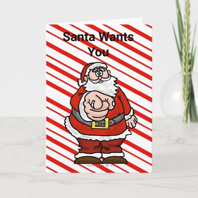Santa Will Toilettenpapier Weihnachtskarte Karte (Vorderseite)