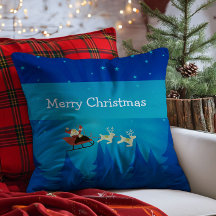 Santa Winter Szene Pillow