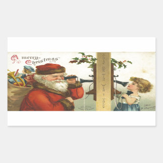 Santa Wish I the Vintag Sticker