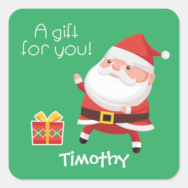 Santa Wonders Naughty oder Nice? Aufkleber (Vorderseite)