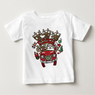 Santa Woody und sein Weihnachtsmann-Cartoon Baby T-shirt