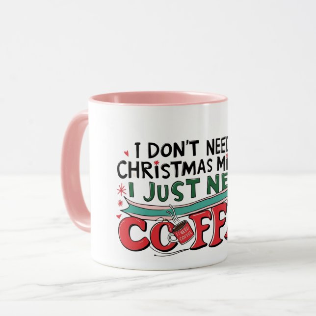 Santa Works One Day  Tasse (Vorderseite Links)