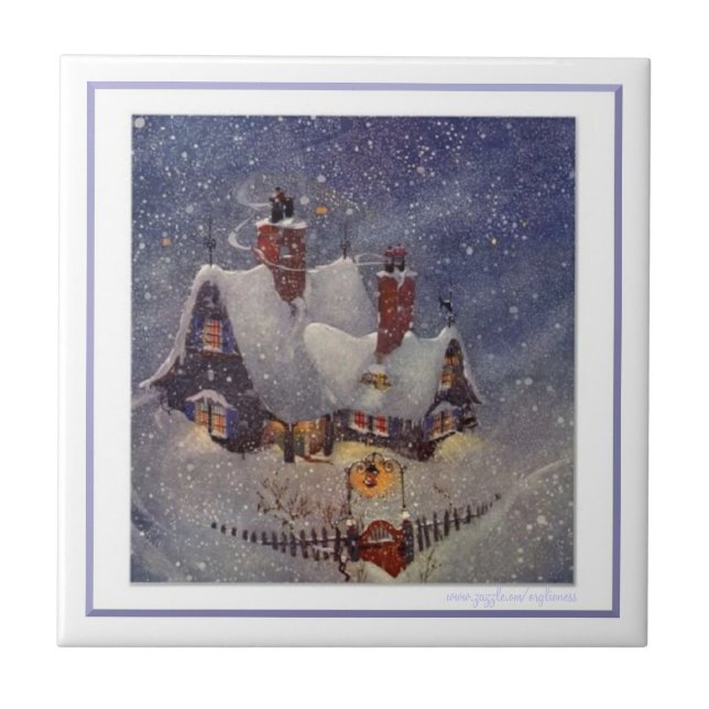 Santa-Workshop Fliese (Vorderseite)