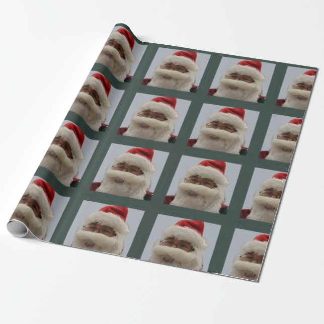 Santa Wrapping Paper Geschenkpapier (Ungerollt)