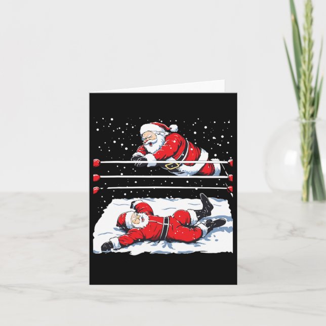 Santa Wrestling Lover Wrestler Weihnachten Weihnac Karte (Vorderseite)