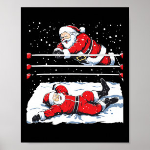 Santa Wrestling Lover Wrestler Weihnachten Weihnac Poster