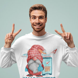 Santa Xmas Express Funny Couple's Matching T-shirt Sweatshirt