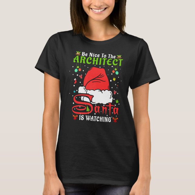 Santa Xmas Pajamas sind nett zum Architekt Christu T-Shirt (Vorderseite)