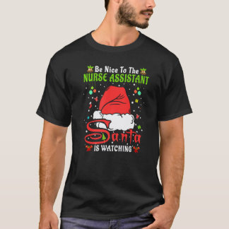 Santa Xmas Pyjama Sei nett zur Krankenpflegerin T-Shirt