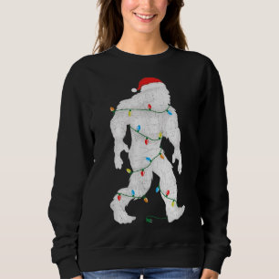 Santa Yeti hat sich in den Weihnachtsbaumleuchten  Sweatshirt