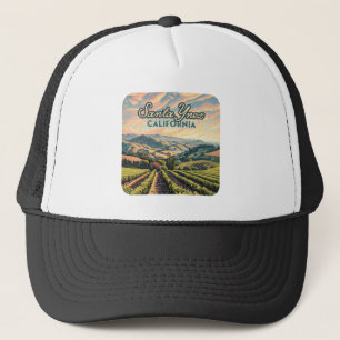 Santa Ynez Rodelbahn mit Aussicht Weinroute Mendri Truckerkappe