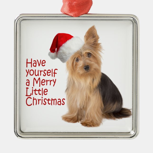 Santa Yorkie Ornament (Vorne)