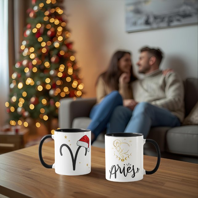 Santa Zodiac Widder Becher Tasse (Von Creator hochgeladen)