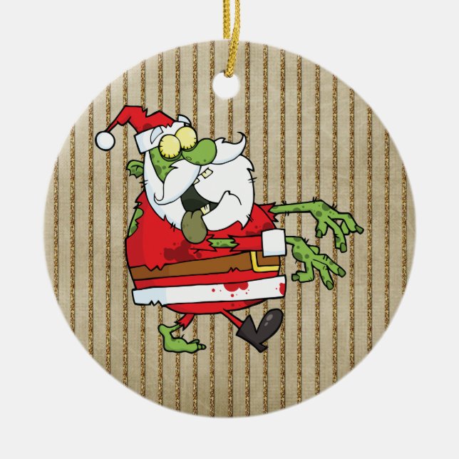 Santa Zombie Keramikornament (Vorne)