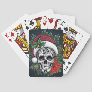 Santa Zucker-Schädel Spielkarten