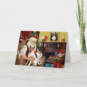 Santa - zwei glatte Nebelterrassen Feiertagskarte