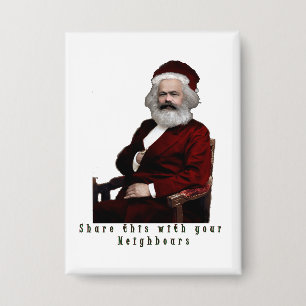 SantaKarl MarXmas Button