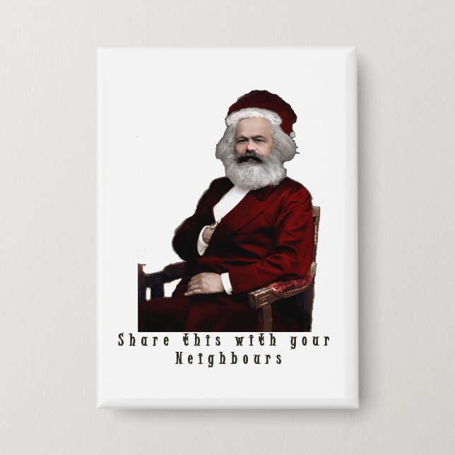 SantaKarl MarXmas Button (Vorderseite)