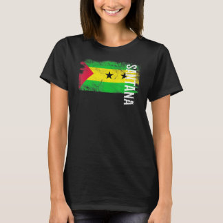 Santana so Tom und Prncipe Flag für Männer Frauen T-Shirt