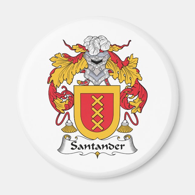 Santander Familienwappen Magnet (Vorne)