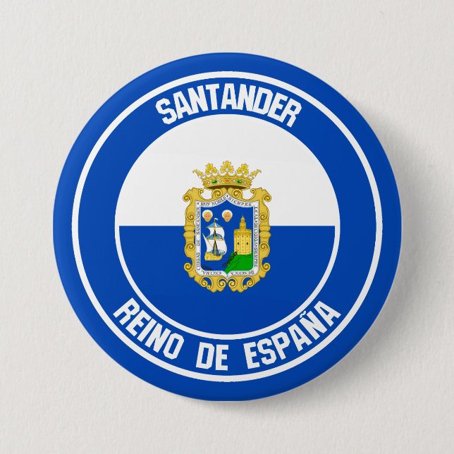 Santander-Rundes Emblem Button (Vorderseite)