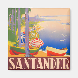 Santander Spanien Vintage Reise Magnet