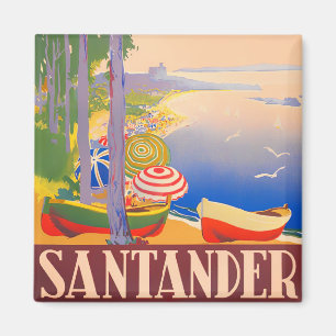 Santander Spanien Vintage Reise Magnet
