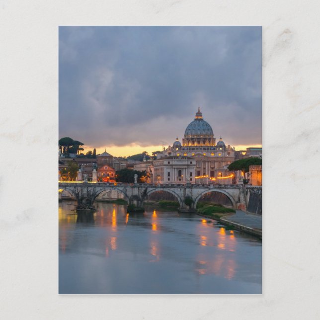Sant'Angelo Brücke Saint Peter Basilica Rom Italie Postkarte (Vorderseite)