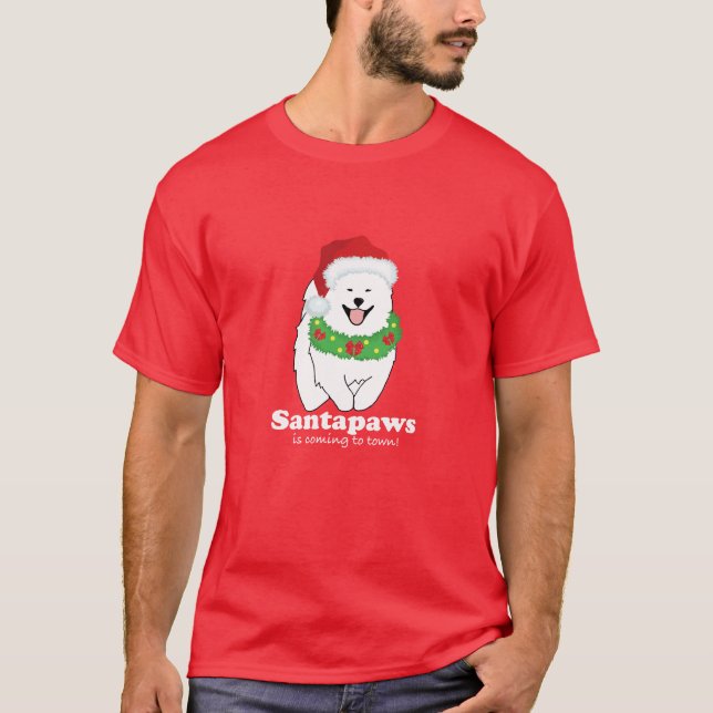 Santapaws kommt in die Stadt RED T-Shirt (Vorderseite)