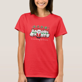 Santapaws kommt in die Stadt RED T-Shirt