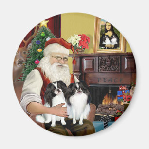 Santas 2 Japan-Chin Magnet