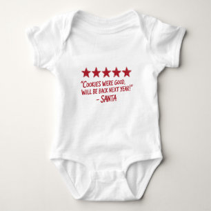 Santa's 5-Sterne-Bewertung - Weihnachtsdesign Baby Strampler