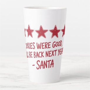 Santa's 5-Sterne-Bewertung - Weihnachtsdesign Milchtasse