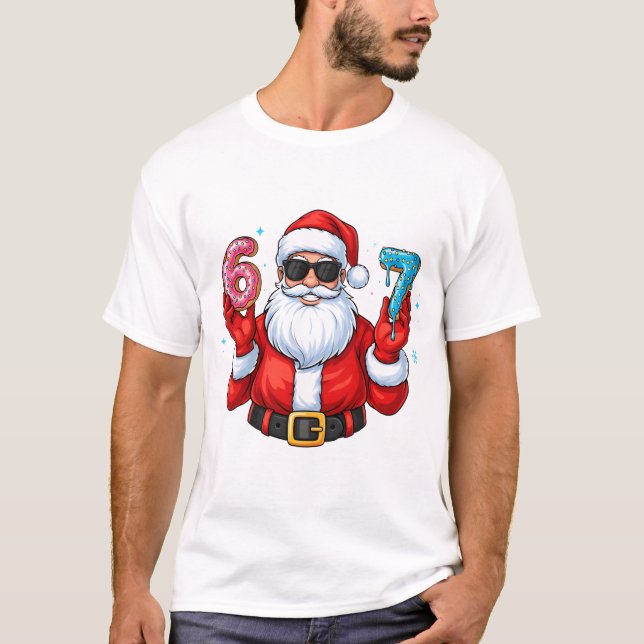 Santas 6 & 7 Donut-Party T-Shirt (Vorderseite)