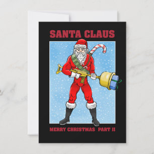 Santas Aktionszeit Feiertagskarte