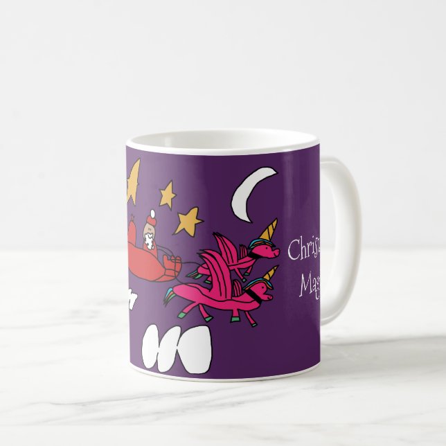 Santa's Alicorn Sleigh Kaffeetasse (VorderseiteRechts)