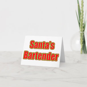 Santa's Bartender Feiertagskarte