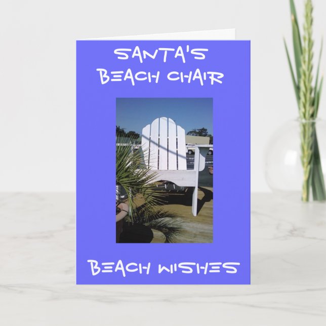 SANTA'S BEACH CHAIR - *BEACH CHRISTMAS* FEIERTAGSKARTE (Vorderseite)