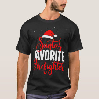 Santas beliebter Feuerwehrmann Weihnachten T-Shirt