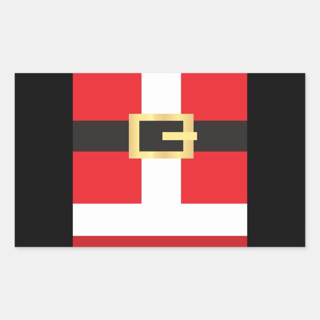 Santas Belt Rechteckiger Aufkleber (Vorderseite)