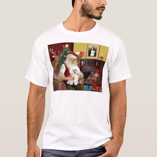 Santa's Bichon Frise #2 T-Shirt (Vorderseite)