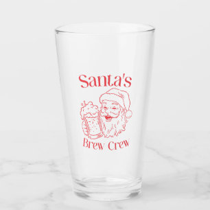 Santa's Brew Crew Weihnachtsbier Glas